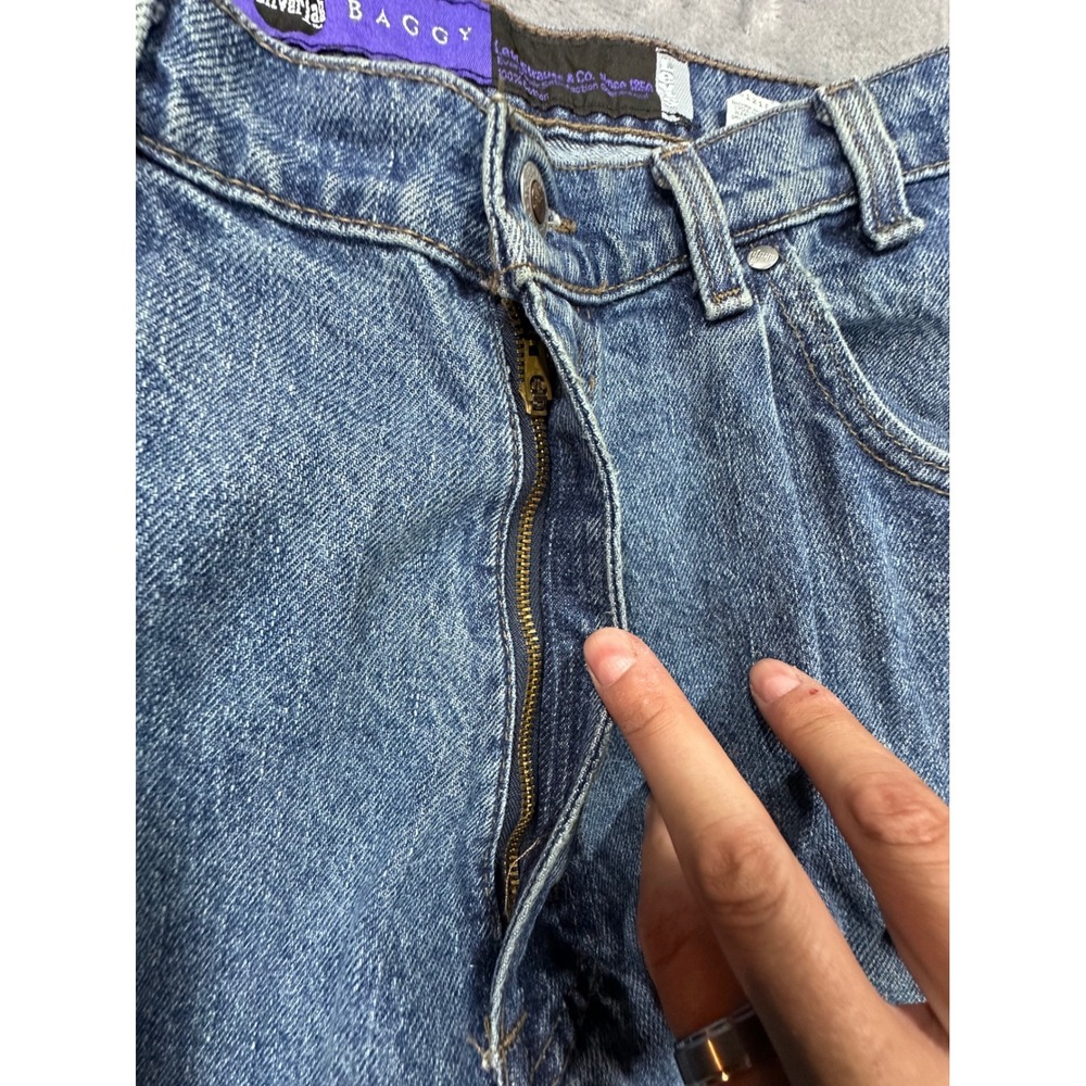 Vintage Levis SilverTab Baggy Jeans 36x30 Medium Wash Denim Made in USA 90s - Picture 8 of 13